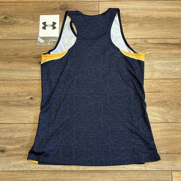 Women's Under Armour Titans Running Singlet SZ MEDIUM Racerback Track Blue - Picture 8 of 8